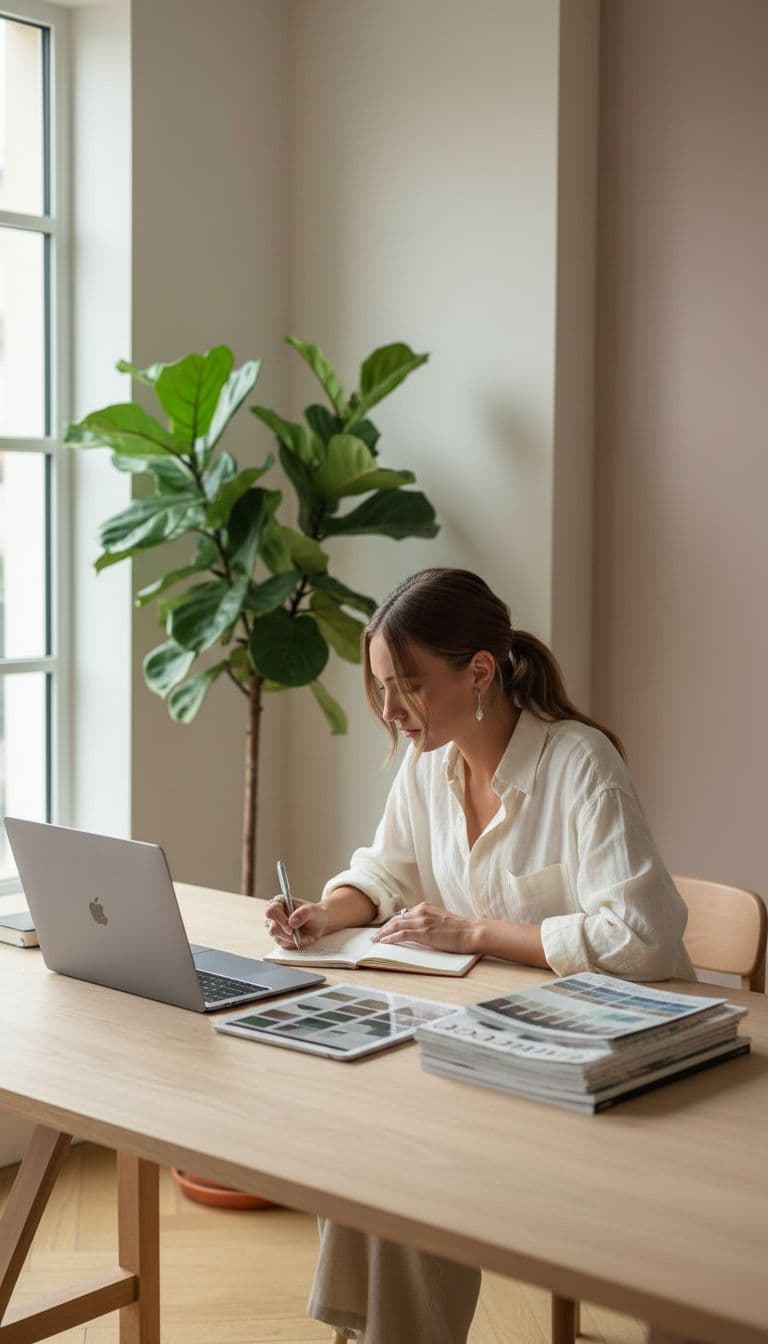 Person journaling at a quiet desk